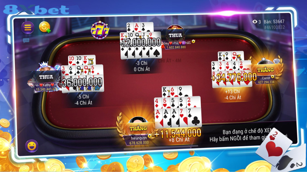 Mẹo xếp bài mậu binh 8xbet tránh binh lủng hiệu quả nhất